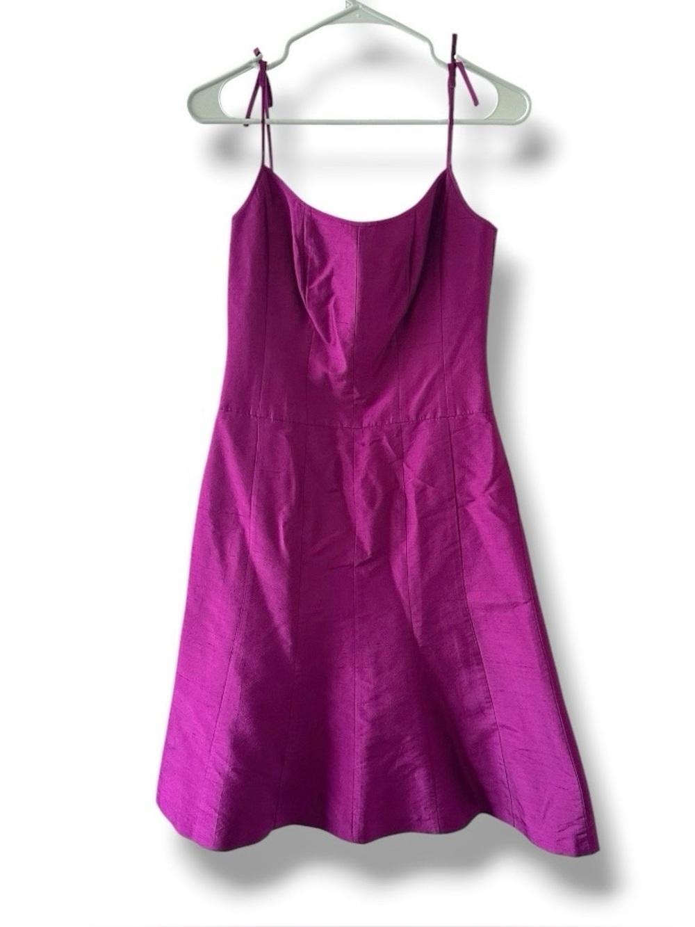 Ann Taylor Purple Silk Spaghetti Strap Cocktail Dress Women’s Size 0 Balletcore